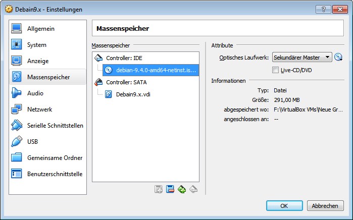 ISO-Datei als CD-Image in die Virtuelle Maschine einbinden