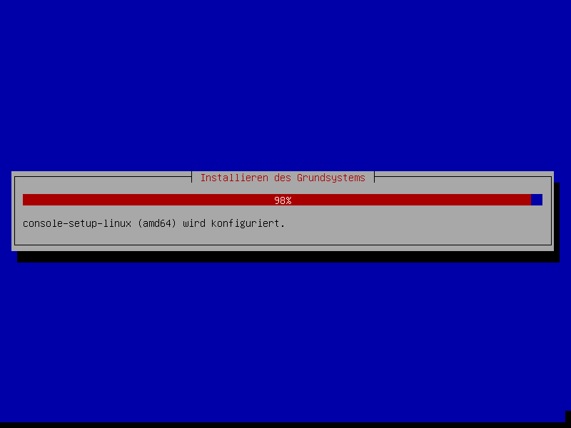 Debian Installation Erster Auswahlbildschirm