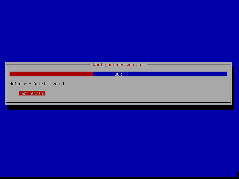 Debian Installation Erster Auswahlbildschirm